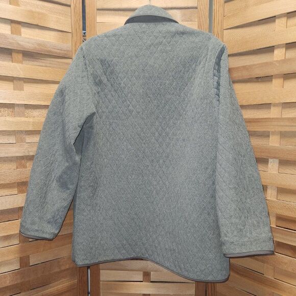 Pacific Trail Reversible Army Green Jacket Women M Polyester Coat Button - Picture 10 of 10